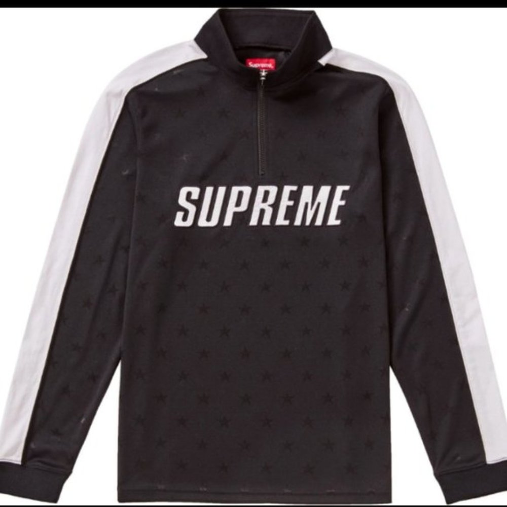 NWT Supreme Track Half Zip Pullover - Black - XL